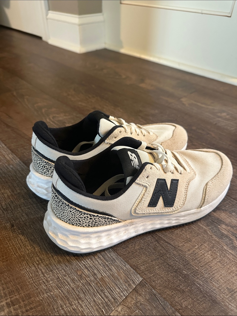 New Balance leopard print sneakers